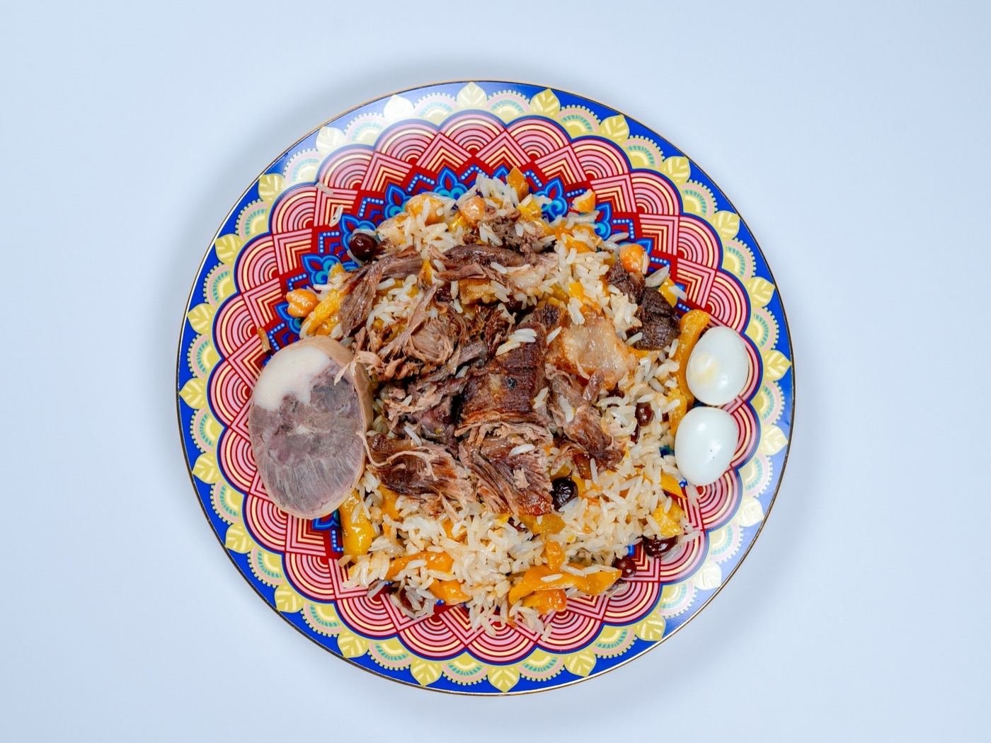 Bowl of Uzbek pilaf