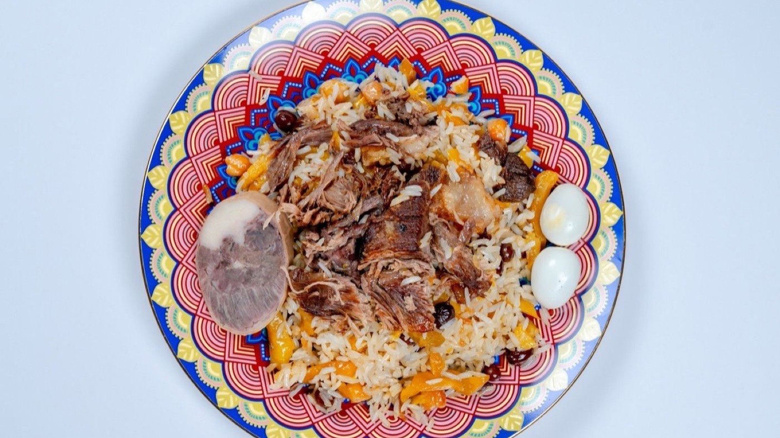 Uzbek pilaf platter at Kennedy Cafe